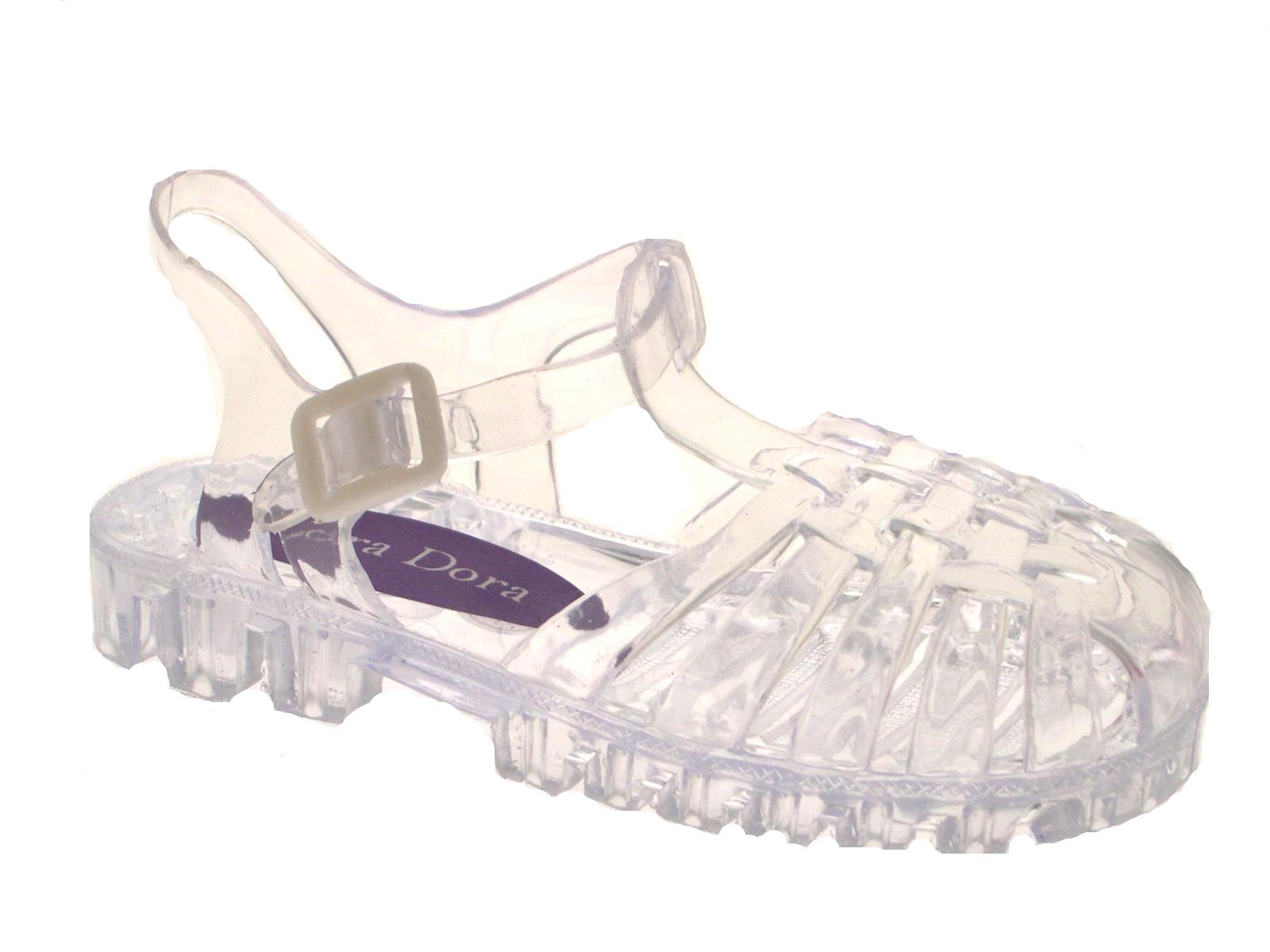 KIDS GIRLS JELLY SHOES SUMMER CUT OUT SANDALS JELLIES CHILDRENS BEACH